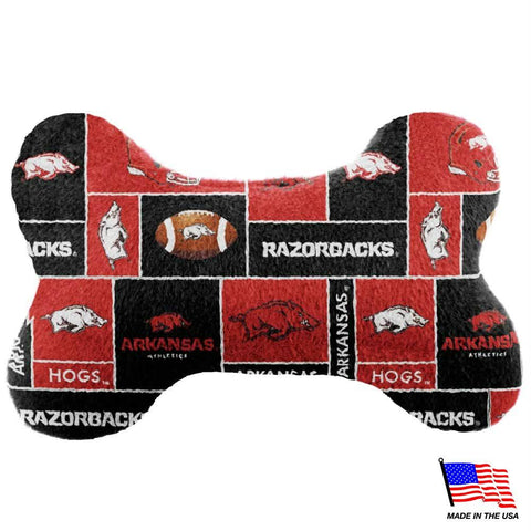 Arkansas Razorbacks Plush Bone Toy