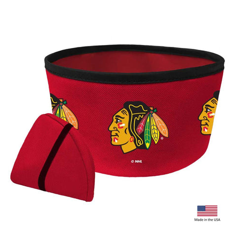 Chicago Blackhawks Collapsible Pet Bowl