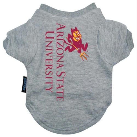 Arizona State Heather Grey Pet T-Shirt