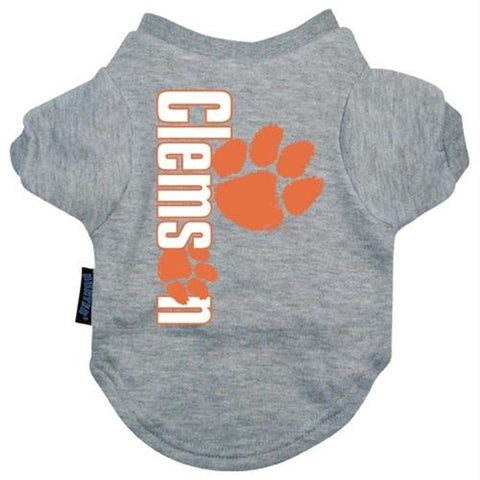 Clemson Tigers Heather Grey Pet T-Shirt