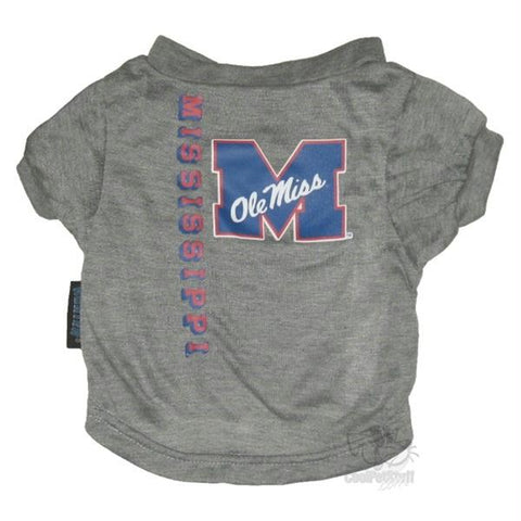 Ole Miss Rebels Heather Grey Pet T-Shirt