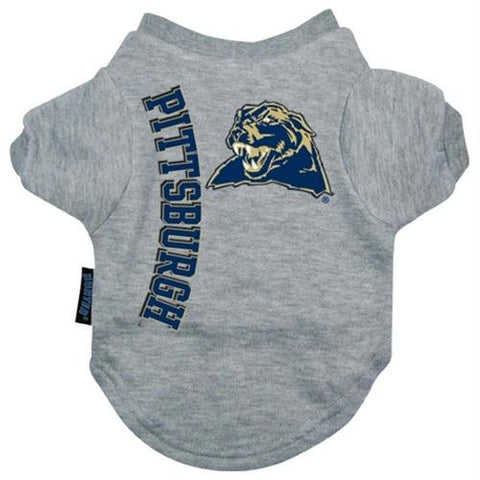 Pittsburgh Panthers Heather Grey Pet T-Shirt