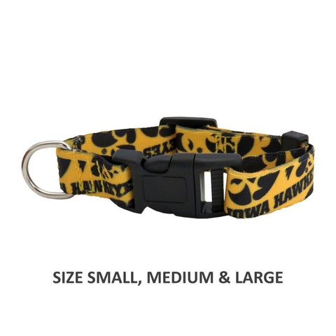 Iowa Hawkeyes Pet Nylon Collar - Small