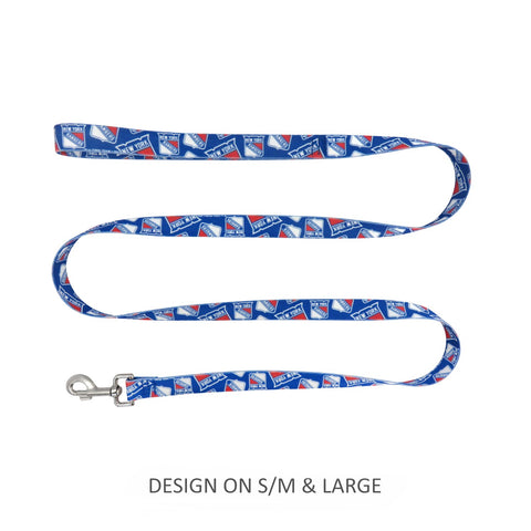 New York Rangers Pet Nylon Leash - S/M