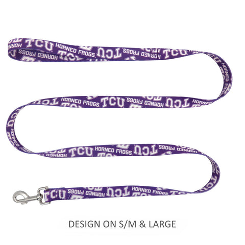 TCU Horned Frogs Pet Nylon Leash - S/M