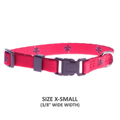 Louisiana Lafayette Ragin' Cajuns Pet Nylon Collar - XS