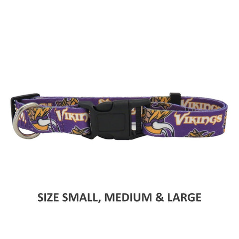 Minnesota Vikings Pet Nylon Collar - Medium