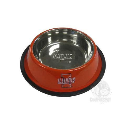 Illinois Fighting Illini Stainless Steel Pet Bowl