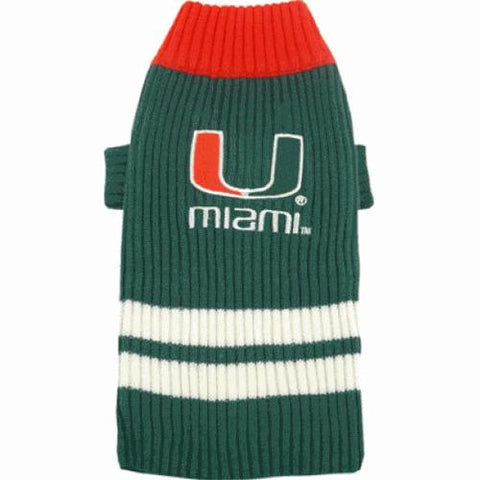 Miami Hurricanes Dog Sweater