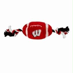 Wisconsin Badgers Plush Football Dog Toy