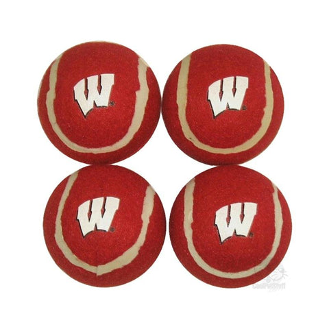 Wisconsin Badgers Tennis Ball 4-Pak