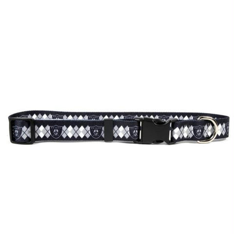 Oakland Raiders Argyle Nylon Collar
