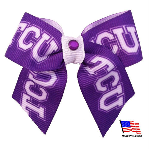 TCU Horned Frogs Pet Hair Bow