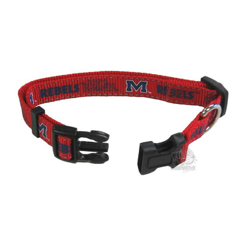 Ole Miss Rebels Pet Reflective Nylon Collar