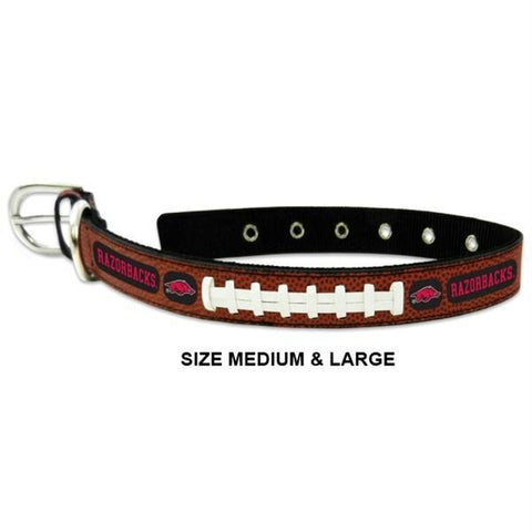 Arkansas Razorbacks Classic Leather Football Collar