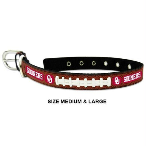 Oklahoma Sooners Classic Leather Football Collar