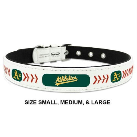 Oakland A's Classic Leather Baseball Collar