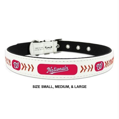 Washington Nationals Classic Leather Baseball Collar