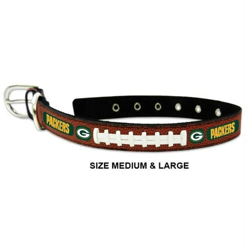 Green Bay Packers Classic Leather Football Collar