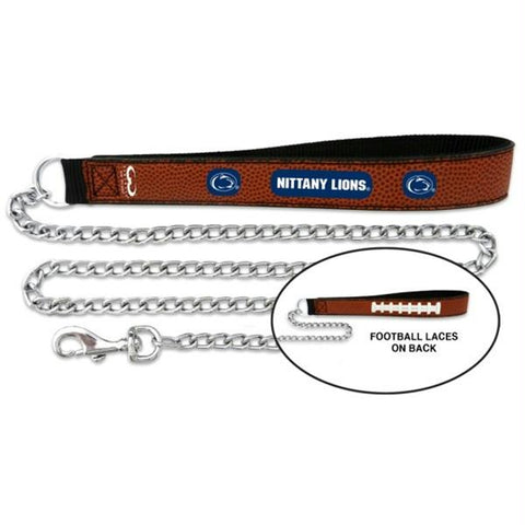 Penn State Nittany Lions Football Leather and Chain Leash