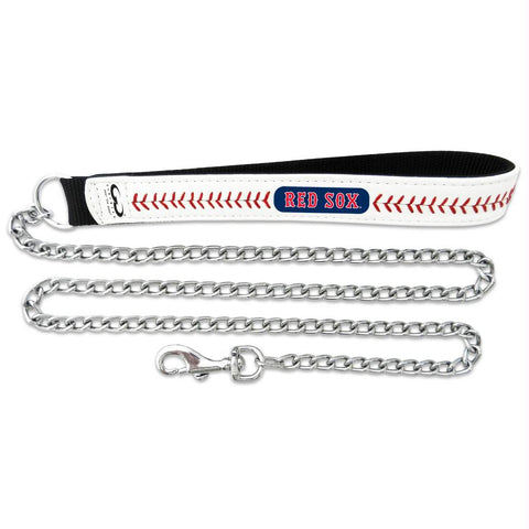Boston Red Sox Leather Baseball Seam and Rope Leash