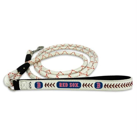 Boston Red Sox Leather Baseball Seam and Rope Leash