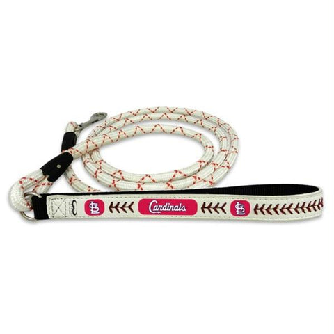 St. Louis Cardinals Leather Baseball Seam and Rope Leash