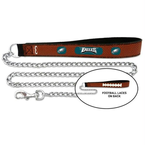 Philadelphia Eagles Football Leather and Chain Leash