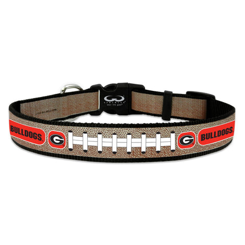Georgia Bulldogs Reflective Football Pet Collar - Large