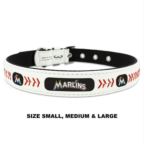 Miami Marlins Classic Leather Baseball Collar