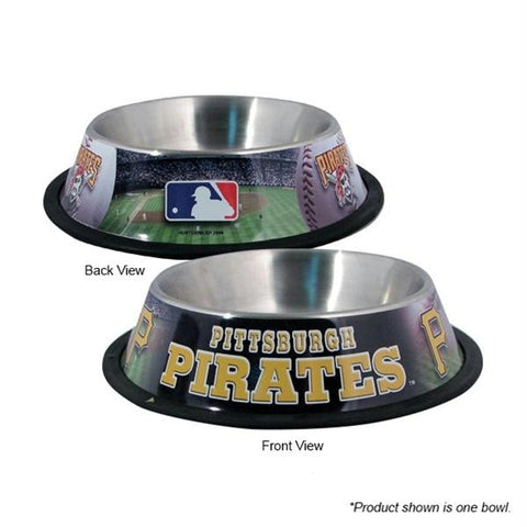 Pittsburgh Pirates Stainless Steel Pet Bowl