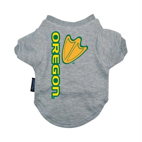 Oregon Ducks Heather Grey Pet T-Shirt