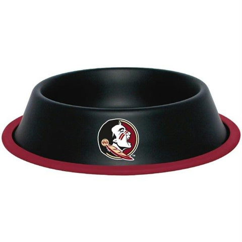 Florida State Seminoles Gloss Black Pet Bowl