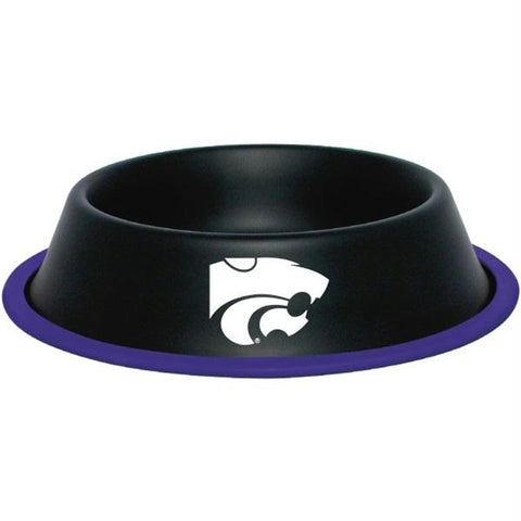 Kansas State Wildcats Gloss Black Pet Bowl