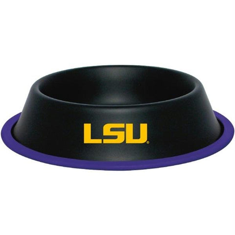 LSU Tigers Gloss Black Pet Bowl