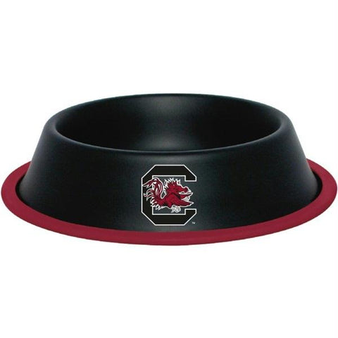 South Carolina Gamecocks Gloss Black Pet Bowl