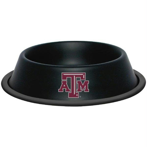Texas A&M Aggies Gloss Black Pet Bowl