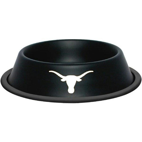 Texas Longhorns Gloss Black Pet Bowl