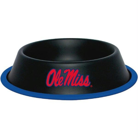 Ole Miss Rebels Gloss Black Pet Bowl