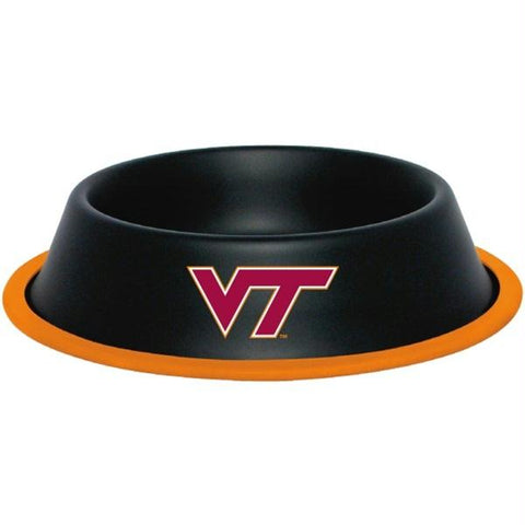 Virginia Tech Hokies Gloss Black Pet Bowl
