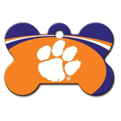 Clemson Tigers Bone ID Tag