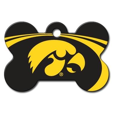 Iowa Hawkeyes Bone ID Tag