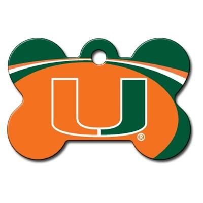 Miami Hurricanes Bone ID Tag
