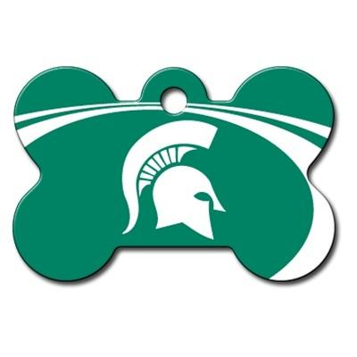 Michigan State Spartans Bone ID Tag