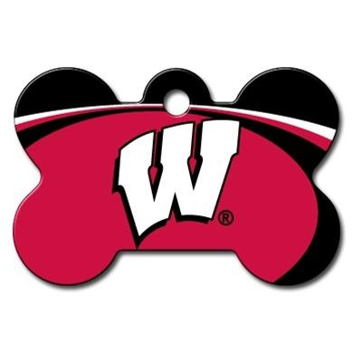 Wisconsin Badgers Bone ID Tag