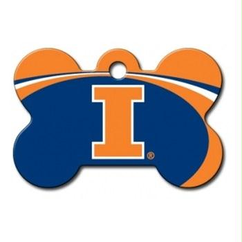 Illinois Fighting Illini Bone ID Tag