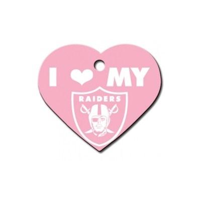 Oakland Raiders Heart ID Tag