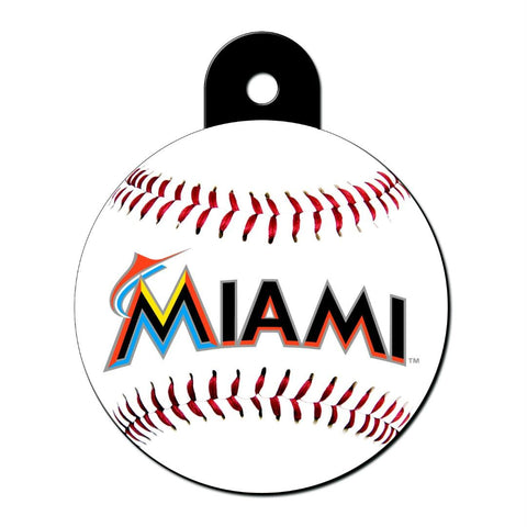 Miami Marlins Large Circle ID Tag