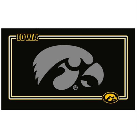 Iowa Hawkeyes Black Pet Bowl Mat