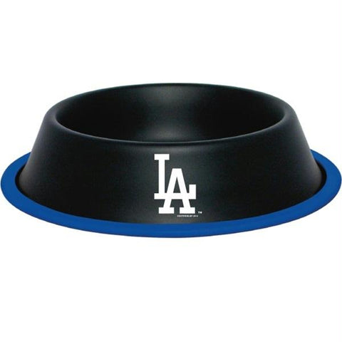 Los Angeles Dodgers Gloss Black Pet Bowl
